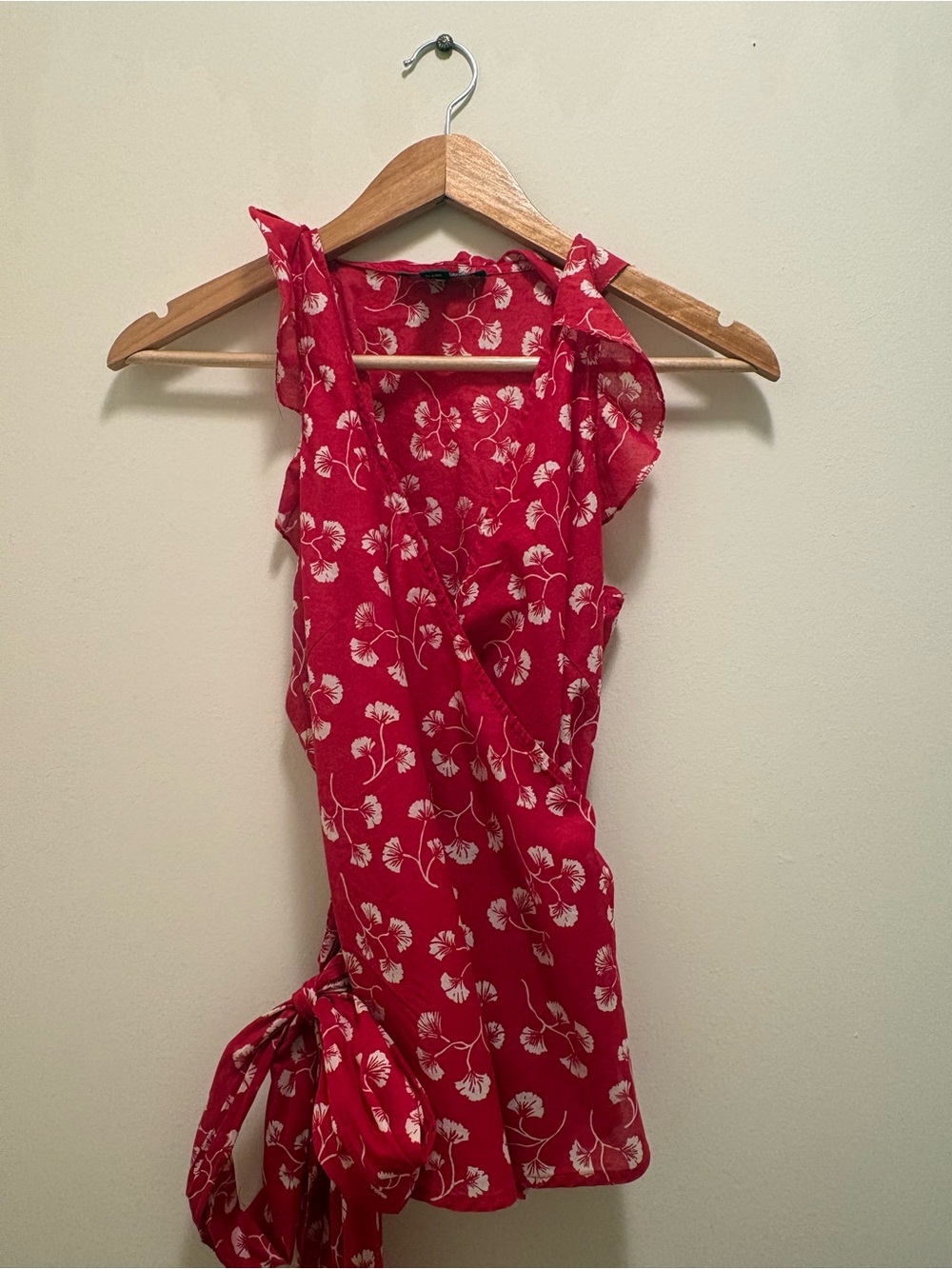 Lauren by Ralph Lauren Floral Wrap Top with Tie Waist